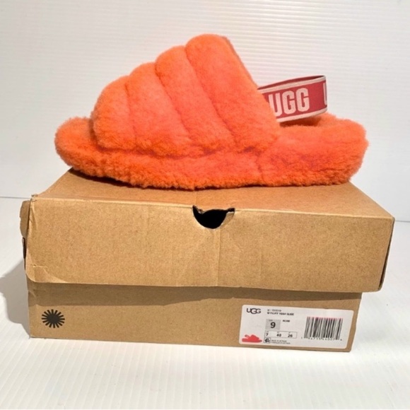 UGG Shoes - UGG Fluffy Orange Slippers